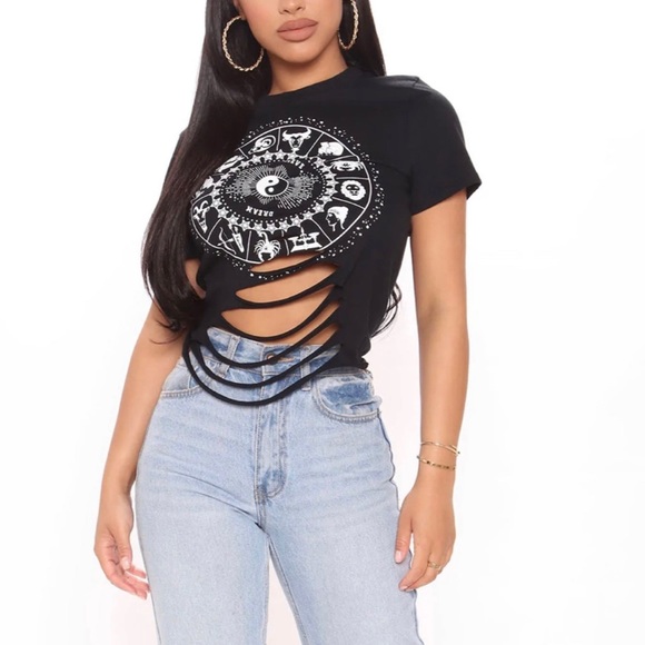 Black Zodiac Signs Graphic Tee - Picture 3 of 10